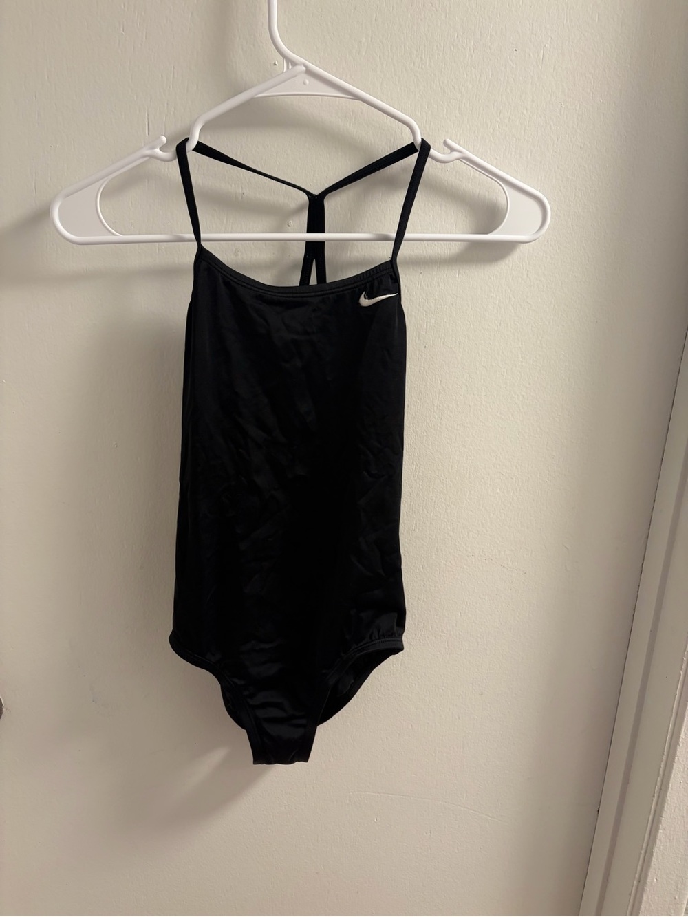 Nike Swim Girls Black Spiderback One Piece Swimsuit Size M (10/12)